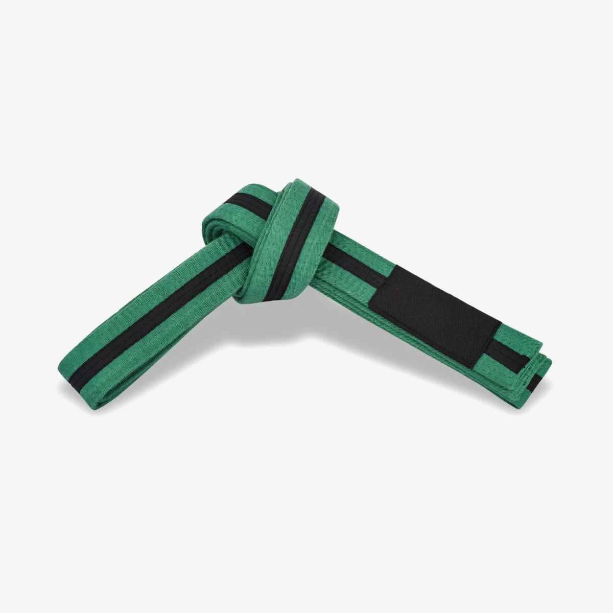 BJJ-BELTS-GREEN-BLACK_2_11zon-min Bjj Green Black Strip Belts - Image 1