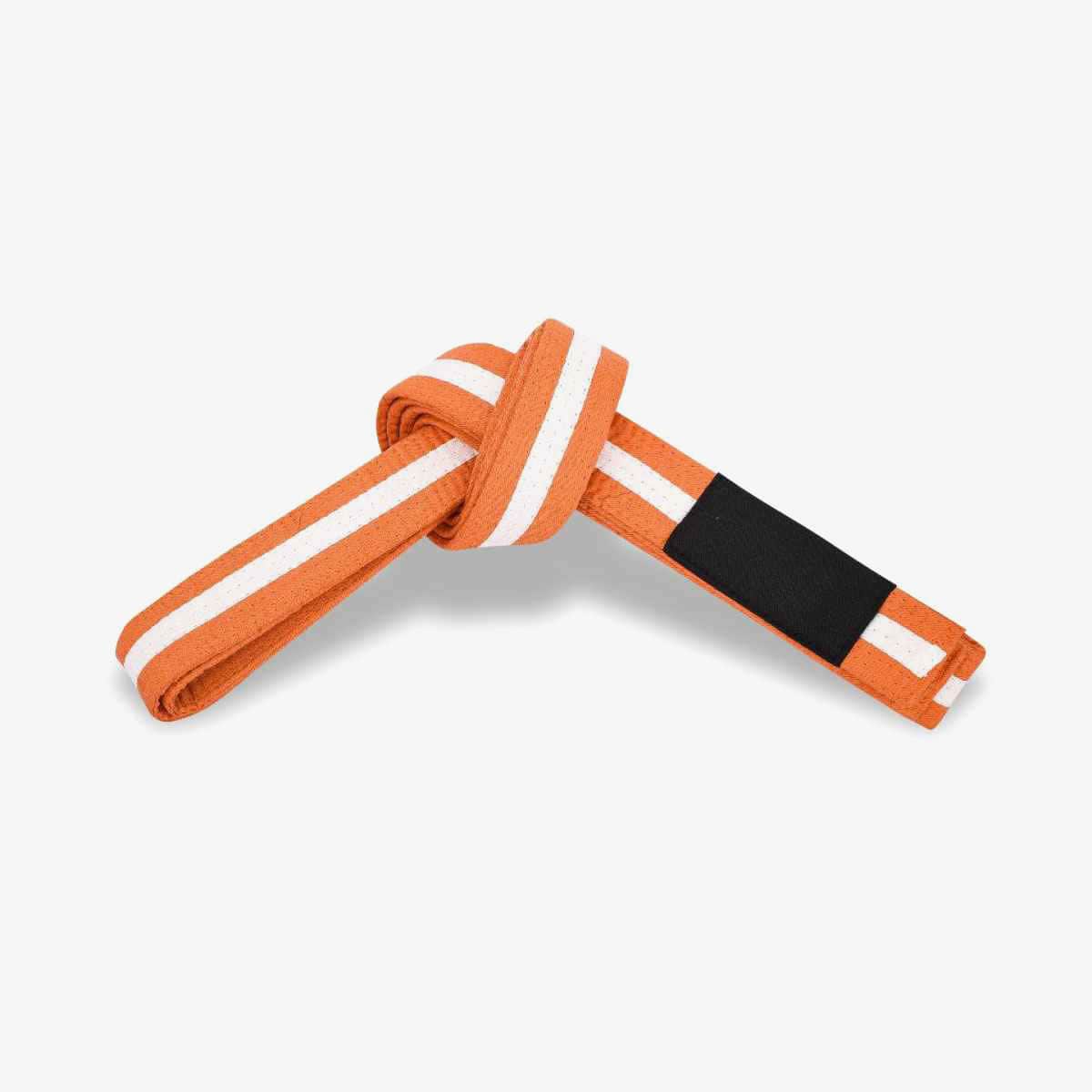 BJJ-KIDS-BELT-ORANGEbyWHITE-frnt_2_11zon-min Bjj 100% cotton Belts - Image 1